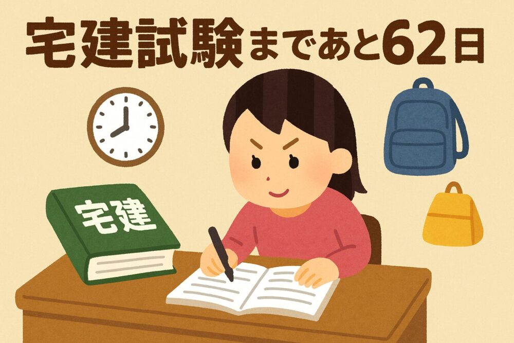 [宅建試験まであと62日] 法令上の制限＆税を復習！短時間でも積み上げ勉強！