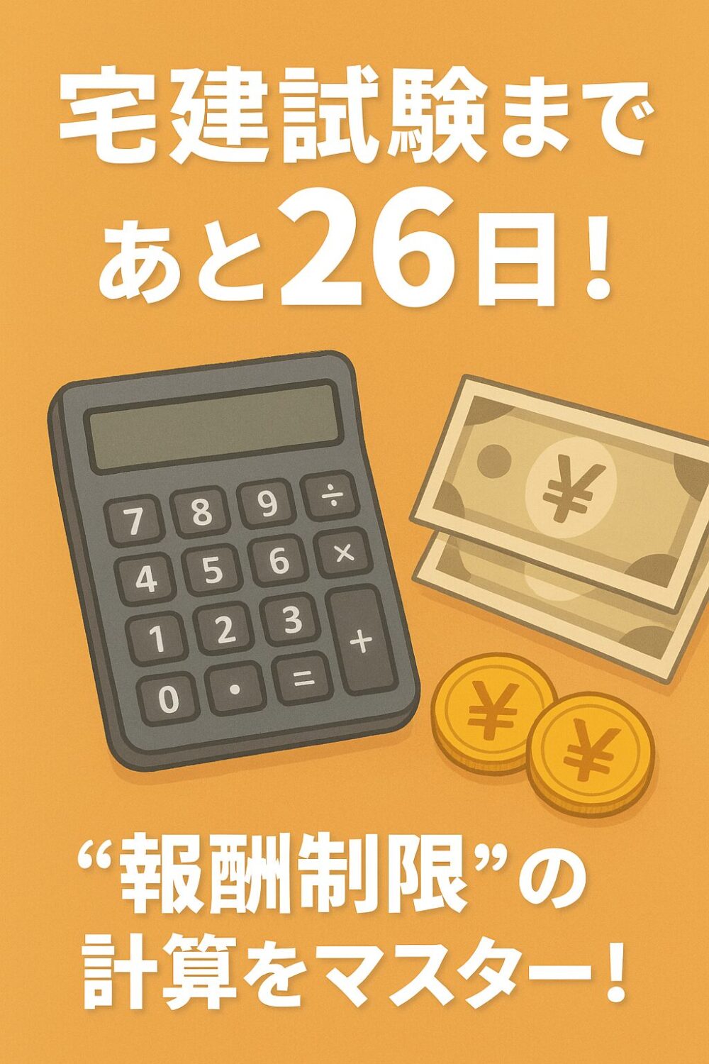 [宅建試験まであと26日！]報酬制限の計算問題で理解がぐっと深まった！