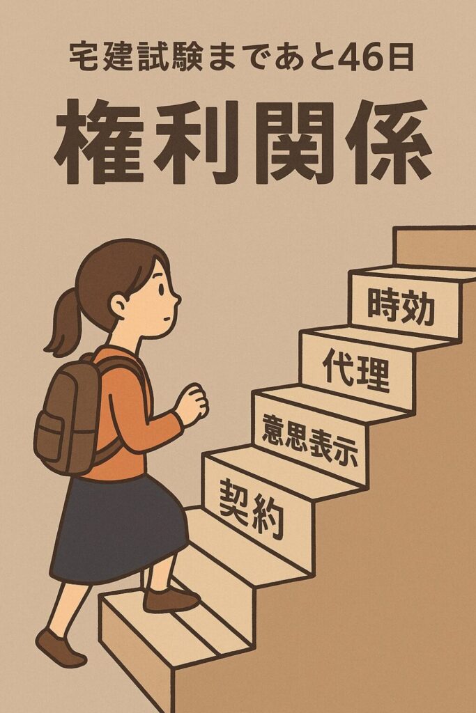 [宅建試験まであと46日!]権利関係7問をじっくり復習!