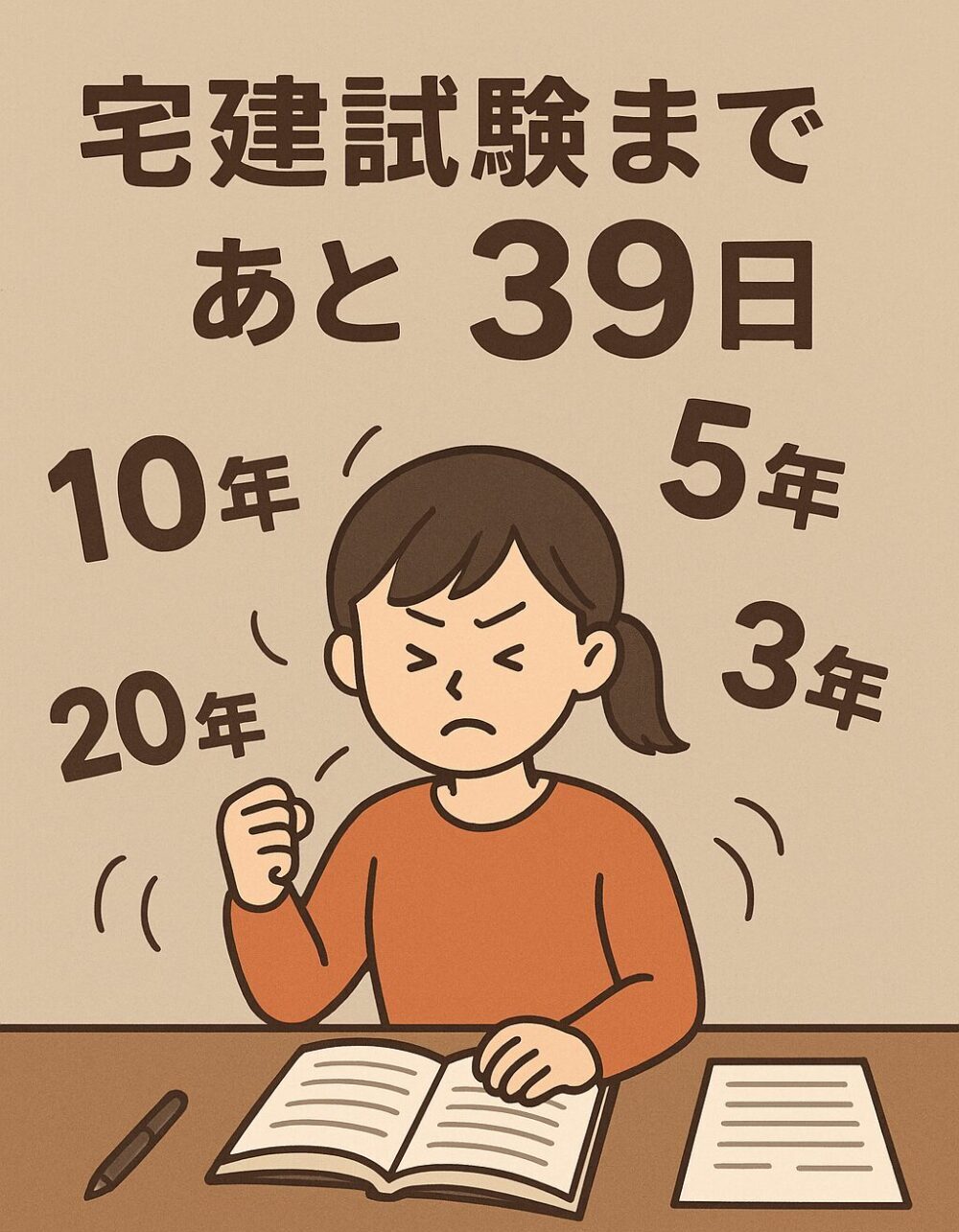 [宅建試験まであと39日！]時効の数字に四苦八苦！