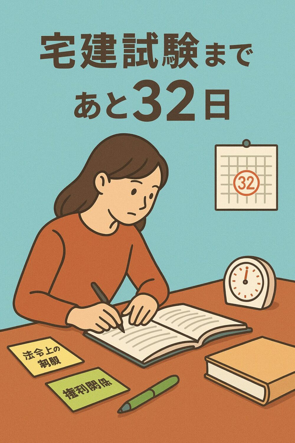 [宅建試験まであと32日！]法令上の制限・権利関係を過去問で復習！