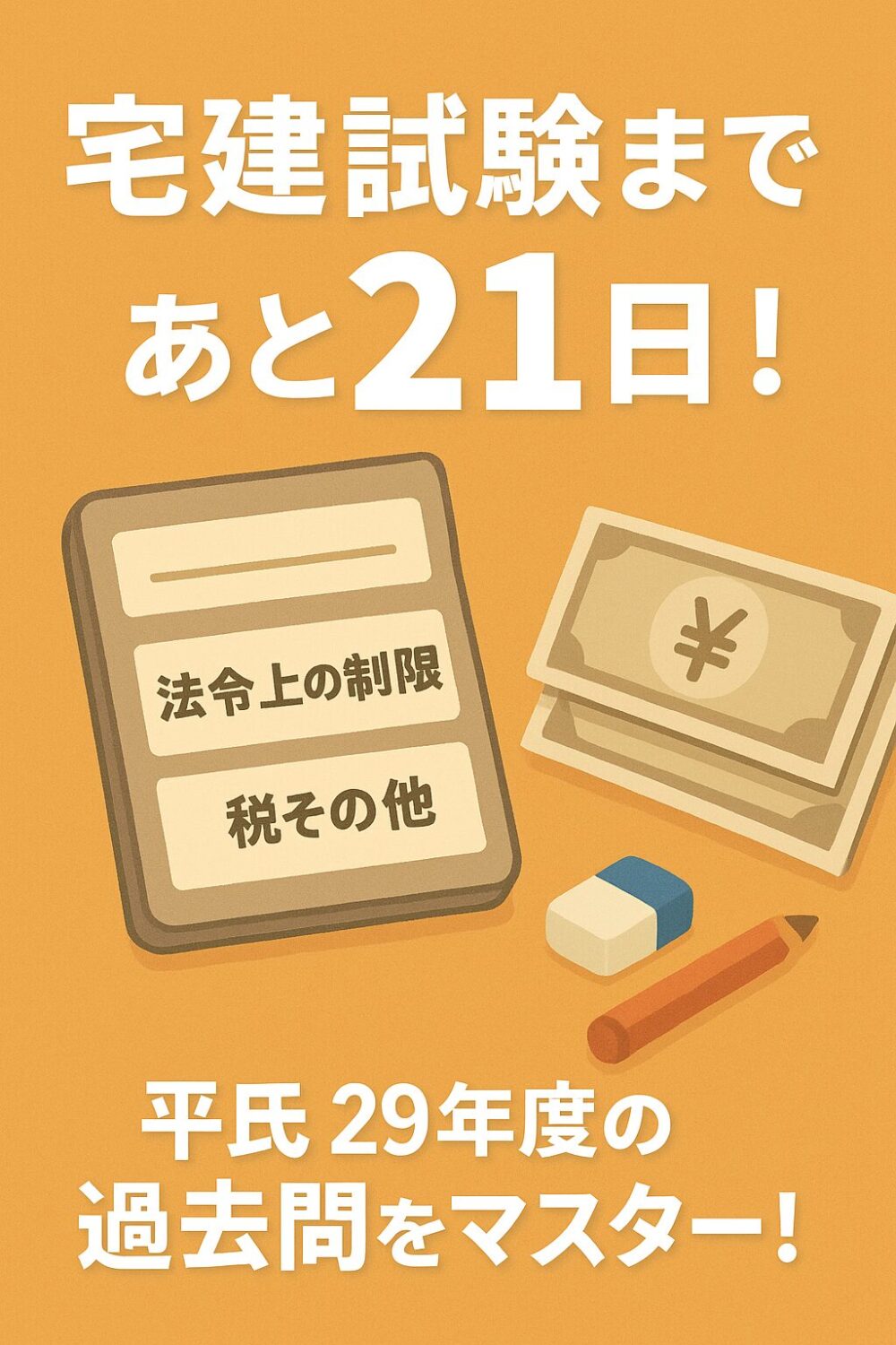 [宅建試験まであと21日！]法令上の制限・税その他を復習！