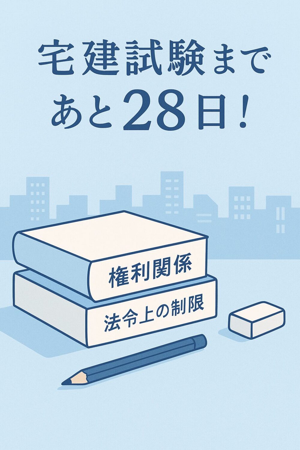 [宅建試験まであと28日！]権利関係と法令上の制限を攻略中！