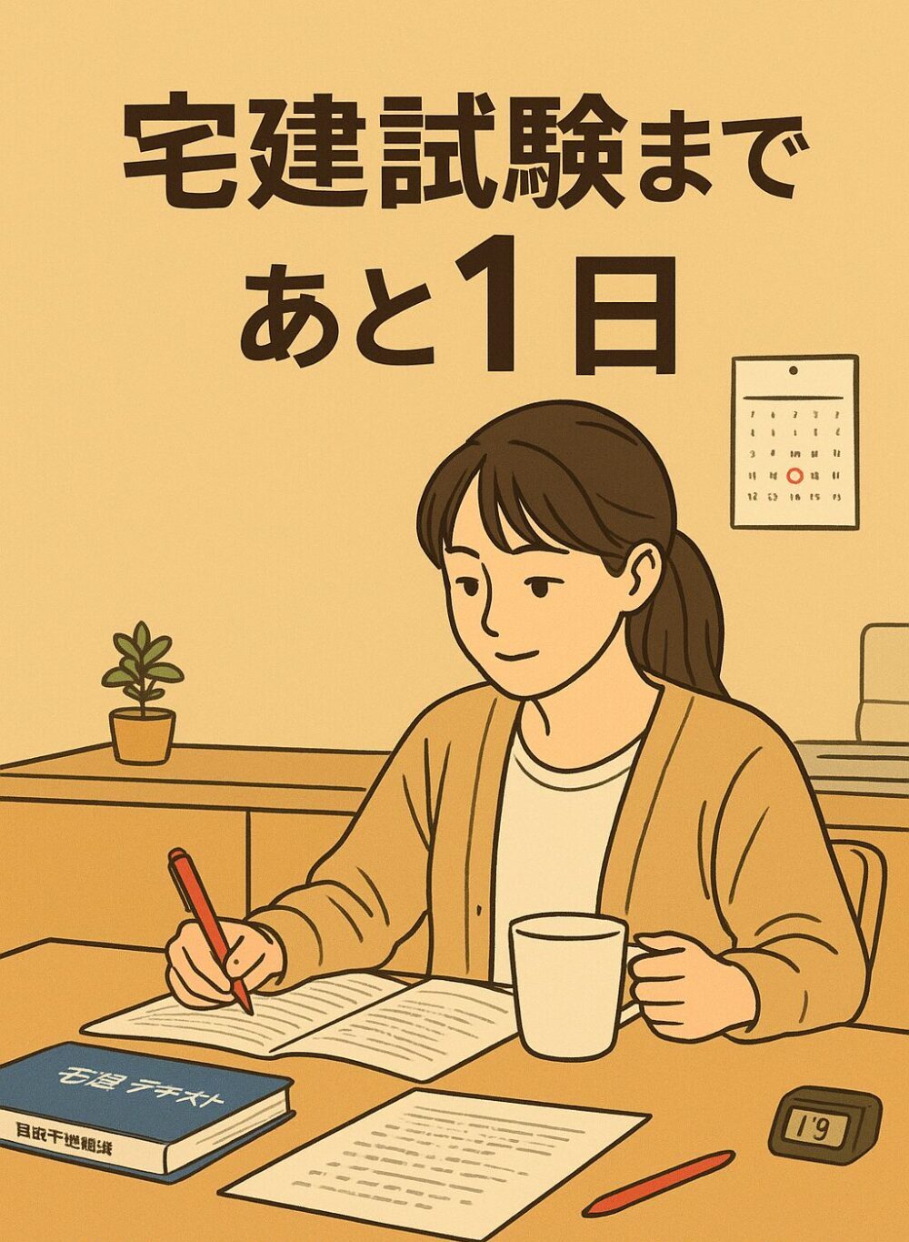 [宅建試験まであと1日！]いよいよ本番！明日は全力で挑む！