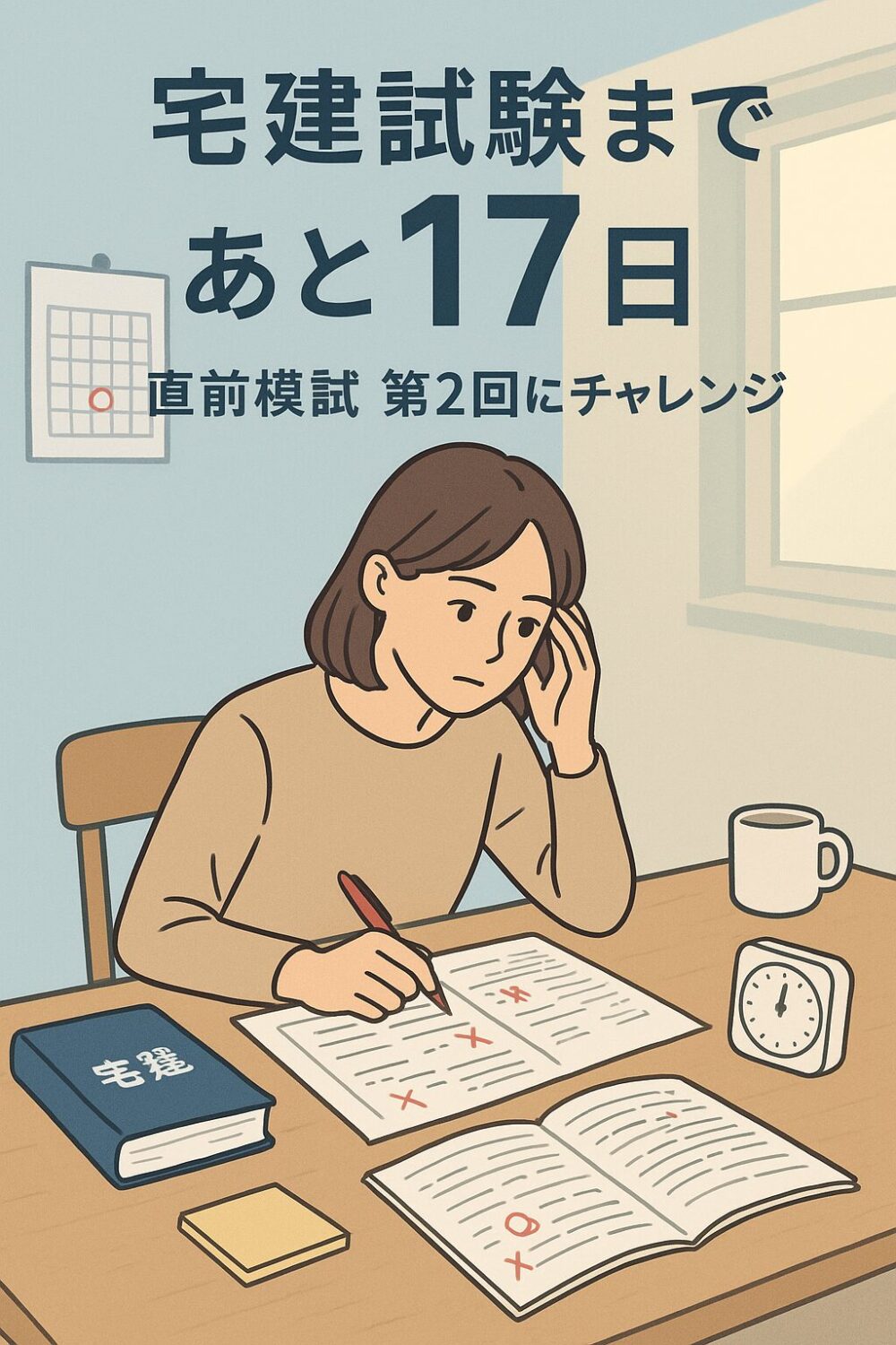 [宅建試験まであと17日！]直前予想模試第2回にチャレンジ！