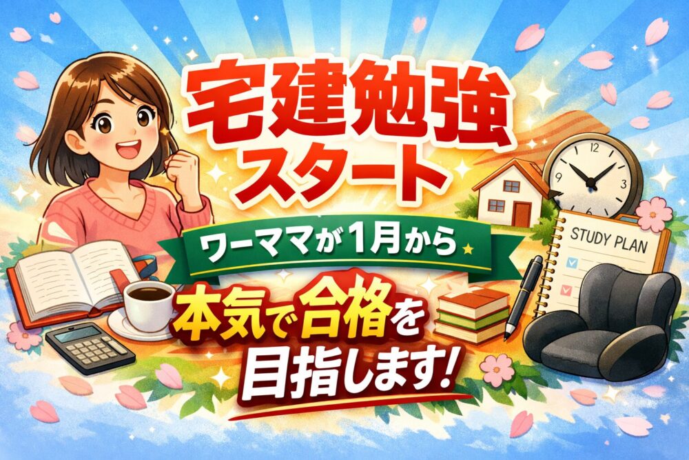 【宅建勉強スタート】ワーママが1月から本気で合格を目指します！