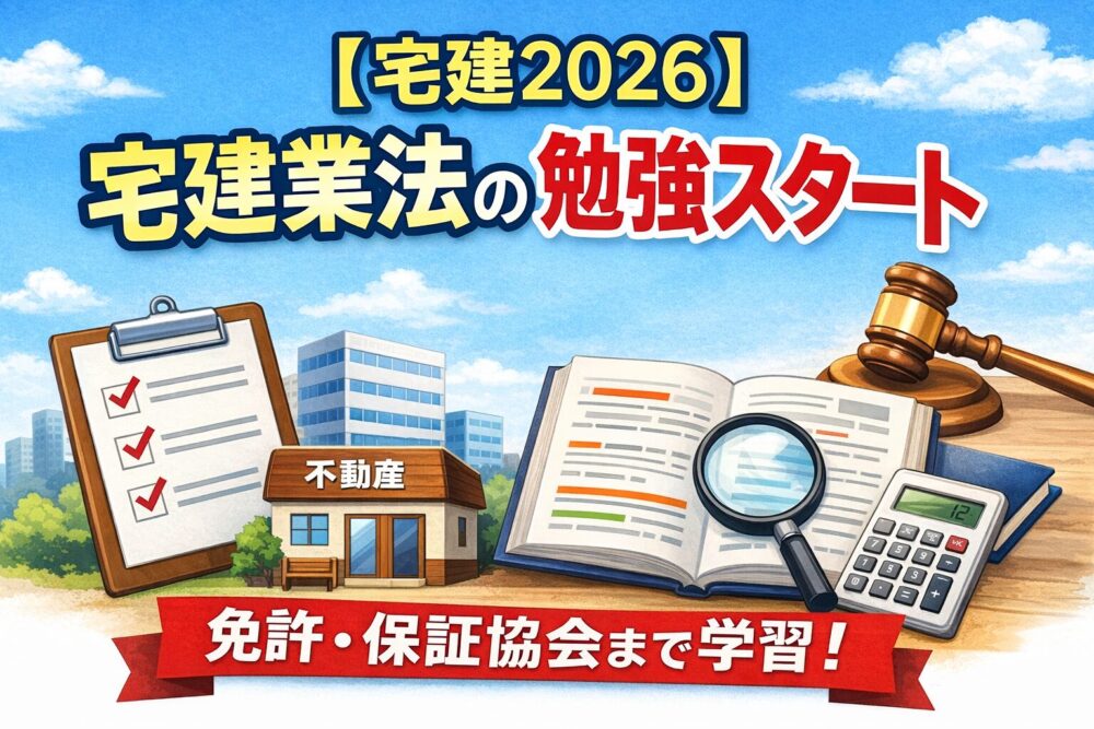 【宅建2026】宅建業法の勉強スタート｜免許・保証協会まで学習